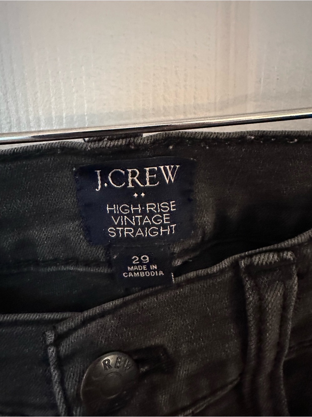 J. Crew High-Rise Washed Black Button-Fly Jeans - Picture 2 of 3